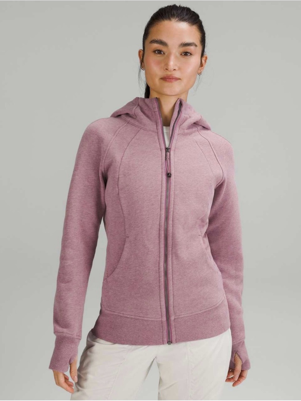 Lululemon Scuba Full-Zip Hoodie | Heathered Velvet Dust